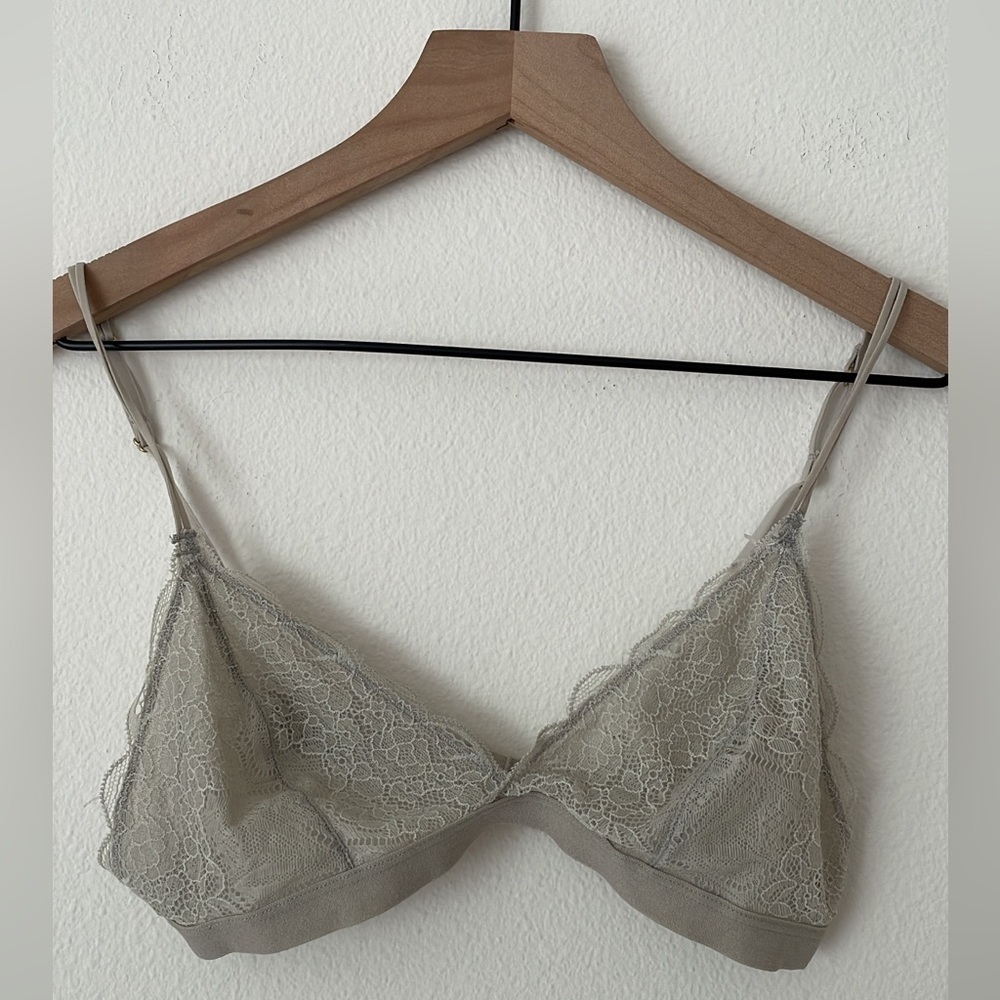 Madewell unlined lace bralette size Large